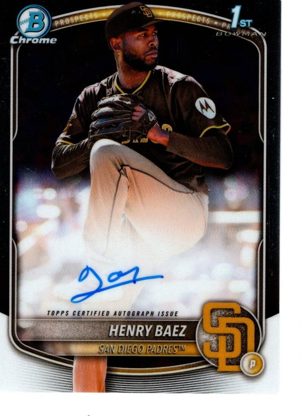 Bowman Chrome 2025 Auto #CPA-HBA Henry Baez, San Diego Padres