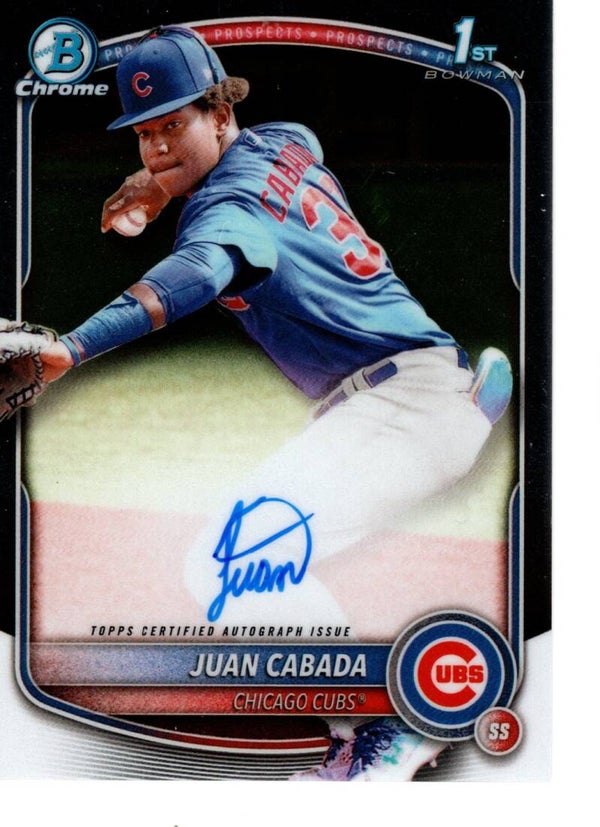 Bowman Chrome 2025 Auto #CPA-JC Juan Cabada, Chicago Cubs