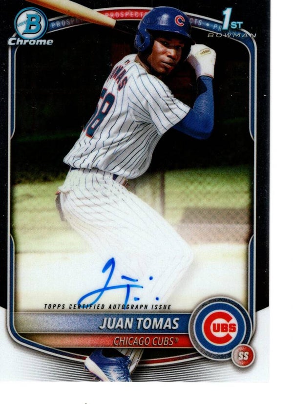 Bowman Chrome 2025 Auto #CPA-JT Juan Tomas, Chicago Cubs