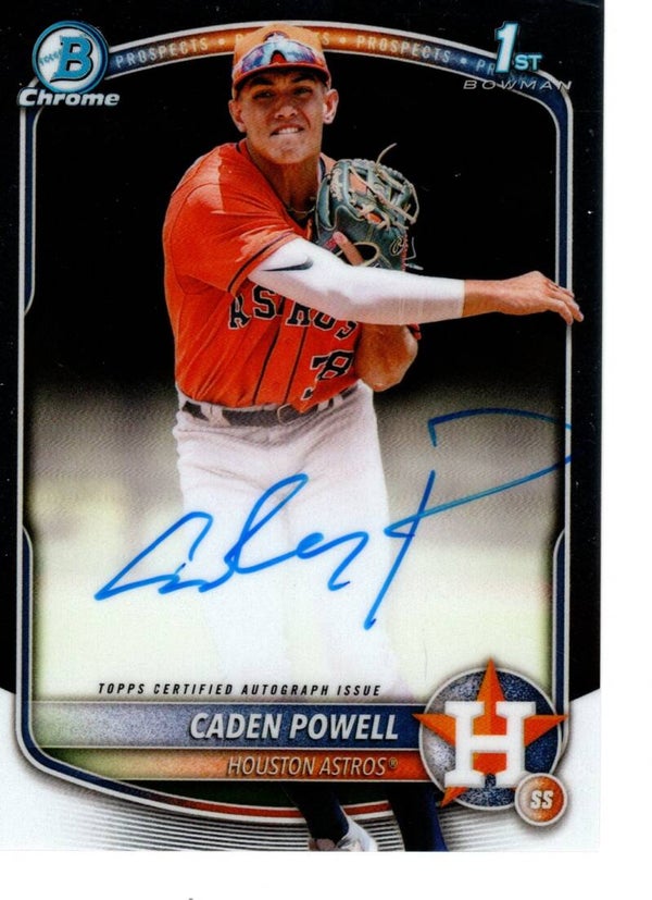 Bowman Chrome 2025 Auto #CPA-CPO Caden Powell, Houston Astros