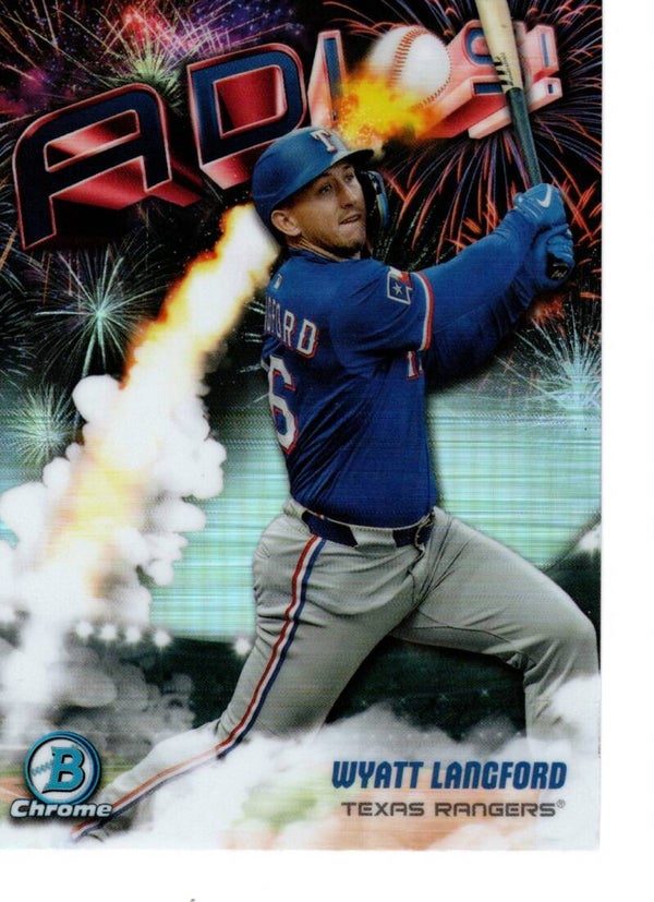 Bowman Chrome 2025 Adios #AD-11 Wyatt Langford, Texas Rangers