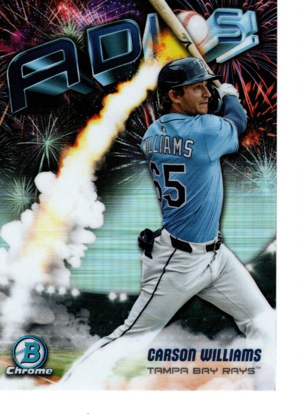 Bowman Chrome 2025 Adios #AD-21 Carson Williams, Tampa Bay Rays