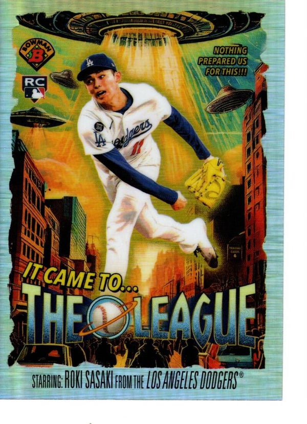 Bowman Chrome 2025 It Came To The League #IT-5 Roki Sasaki, Los Angeles Dodgers RC