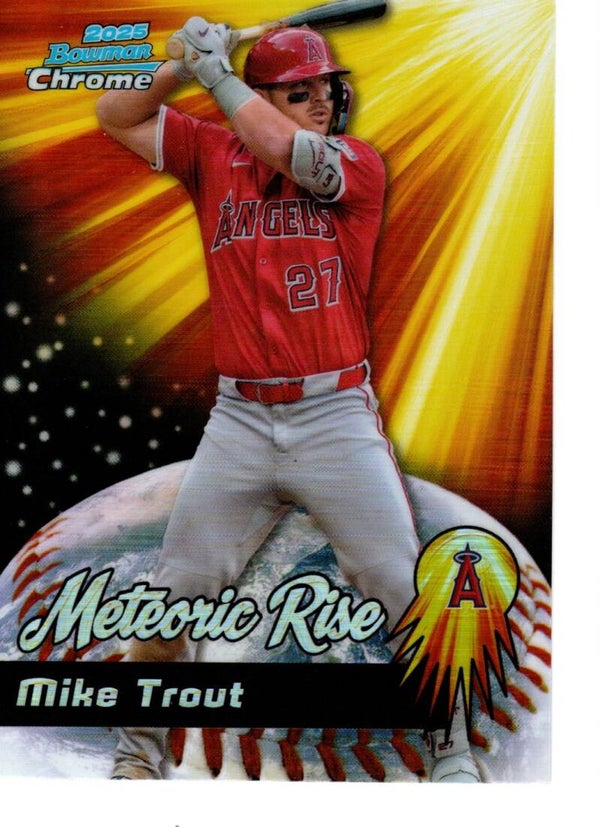 Bowman Chrome 2025 Meteoric Rise #MR-2 Mike Trout, Los Angeles Angels