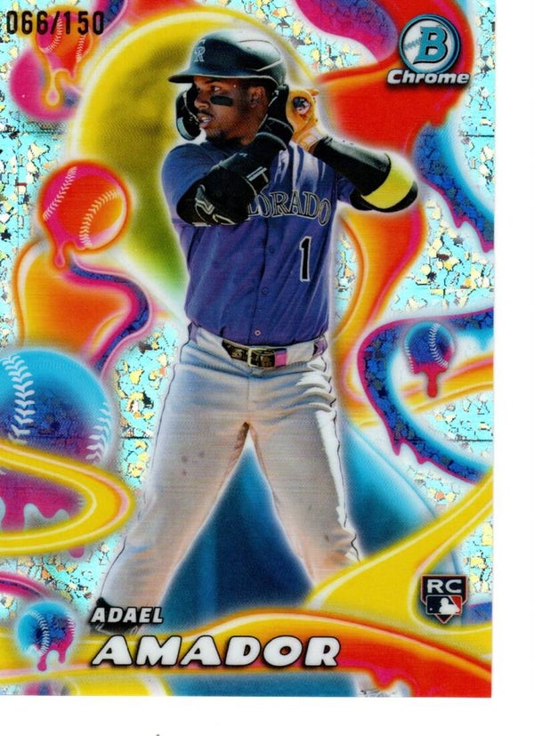 Bowman Chrome 2025 Melt Mashers Mini Diamond 66/150 #MM-5 Adael Amador, Colorado Rockies RC