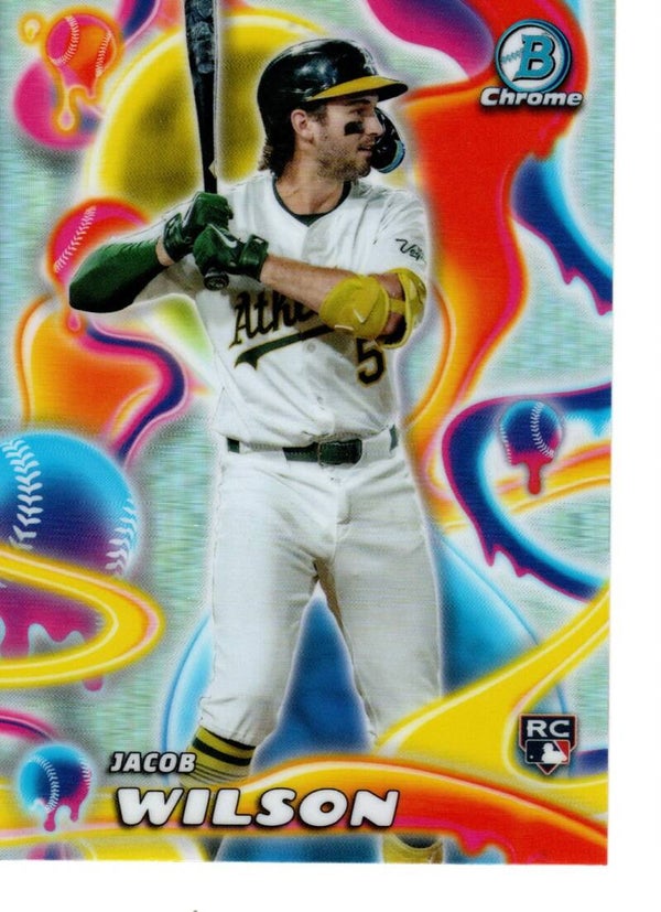 Bowman Chrome 2025 Melt Mashers #MM-7 Jacob Wilson, Athletics RC