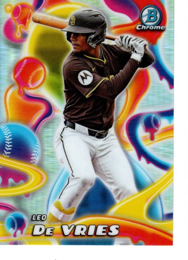 Bowman Chrome 2025 Melt Mashers #MM-8 Leo De Vries, San Diego Padres