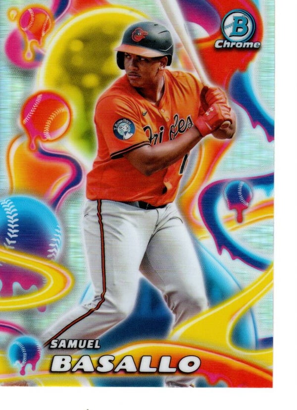 Bowman Chrome 2025 Melt Mashers #MM-12 Samuel Basallo, Baltimore Orioles