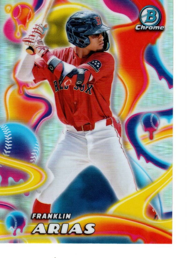 Bowman Chrome 2025 Melt Mashers #MM-14 Franklin Arias, Boston Red Sox