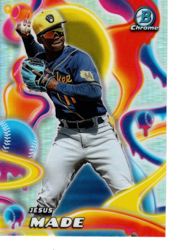 Bowman Chrome 2025 Melt Mashers #MM-16 Jesus Made, Milwaukee Brewers