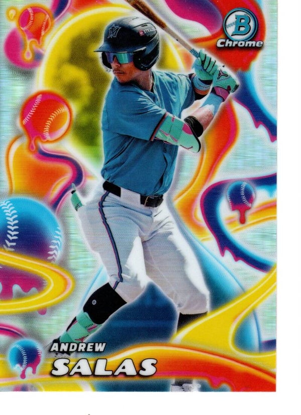 Bowman Chrome 2025 Melt Mashers #MM-17 Andrew Salas, Miami Marlins