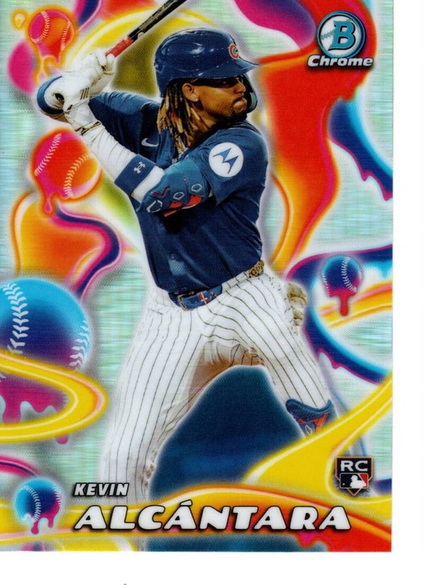 Bowman Chrome 2025 Melt Mashers #MM-21 Kevin Alcántara, Chicago Cubs RC