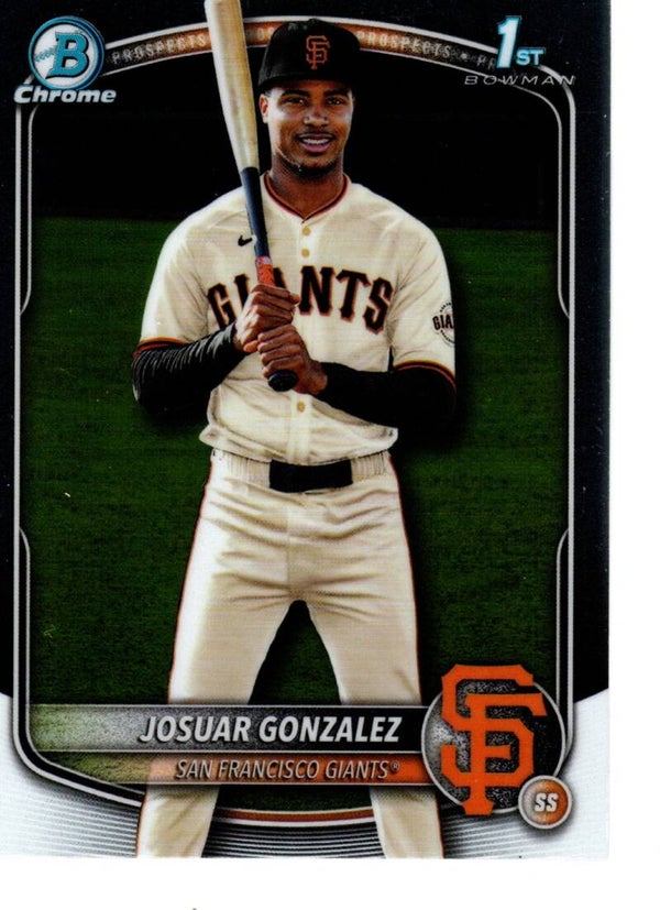 Bowman Chrome 2025 Prospects #BCP-153 Josuar Gonzalez, San Francisco Giants