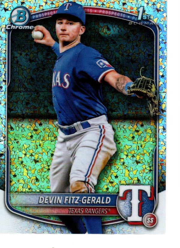 Bowman Chrome 2025 Prospects Mini Diamond #BCP-158 Devin Fitz-Gerald, Texas Rangers