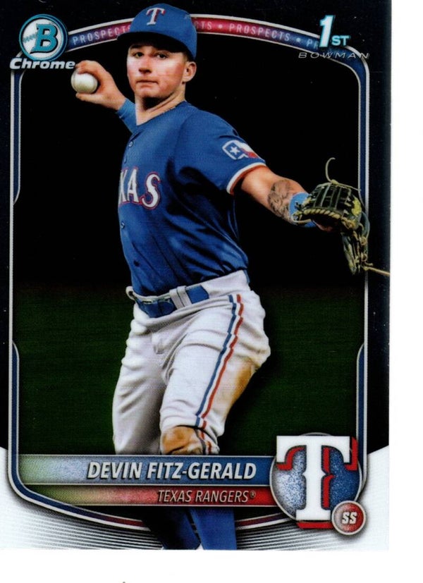 Bowman Chrome 2025 Prospects #BCP-158 Devin Fitz-Gerald, Texas Rangers