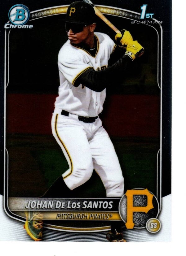 Bowman Chrome 2025 Prospects #BCP-163 Johan De Los Santos, Pittsburgh Pirates