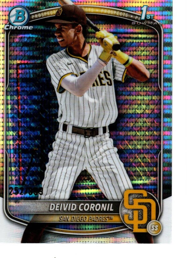 Bowman Chrome 2025 Prospects Pulsar 252/399 #BCP-173 Deivid Coronil, San Diego Padres