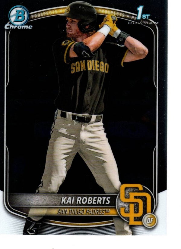 Bowman Chrome 2025 Prospects #BCP-182 Kai Roberts, San Diego Padres