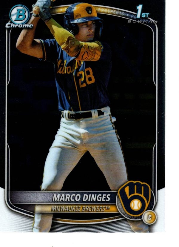 Bowman Chrome 2025 Prospects #BCP-183 Marco Dinges, Milwaukee Brewers