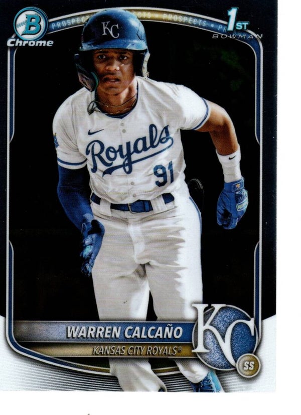 Bowman Chrome 2025 Prospects #BCP-185 Warren Calcaño, Kansas City Royals