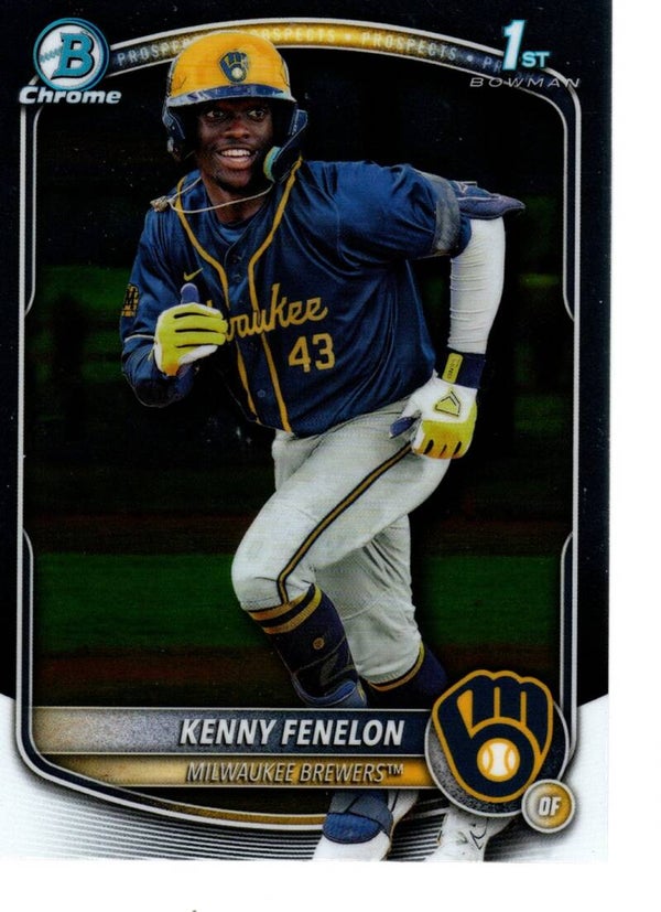 Bowman Chrome 2025 Prospects #BCP-190 Kenny Fenelon, Milwaukee Brewers