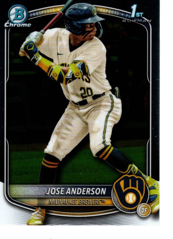 Bowman Chrome 2025 Prospects #BCP-193 Jose Anderson, Milwaukee Brewers