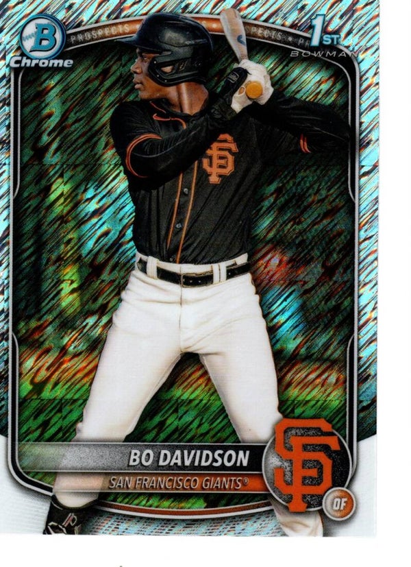 Bowman Chrome 2025 Prospects Shimmer #BCP-206 Bo Davidson, San Francisco Giants