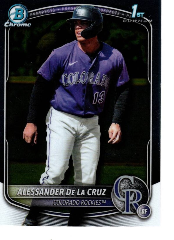 Bowman Chrome 2025 Prospects #BCP-219 Alessander De La Cruz, Colorado Rockies