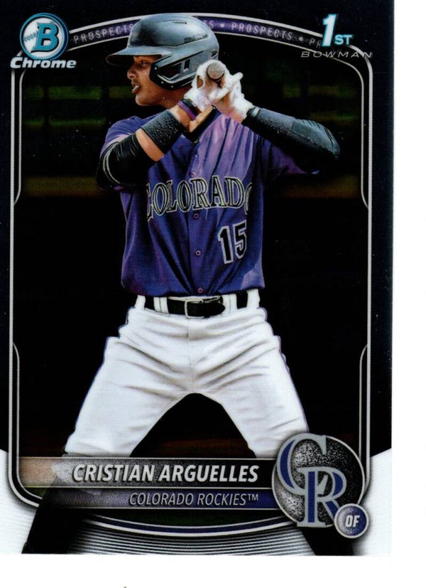 Bowman Chrome 2025 Prospects #BCP-220 Cristian Arguelles, Colorado Rockies