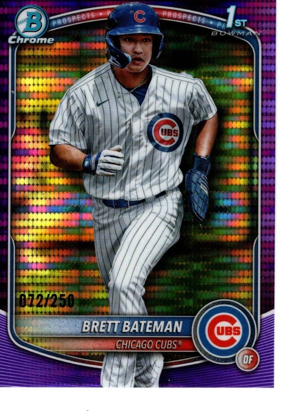 Bowman Chrome 2025 Prospects Purple Pulsar 72/250 #BCP-226 Brett Bateman, Chicago Cubs