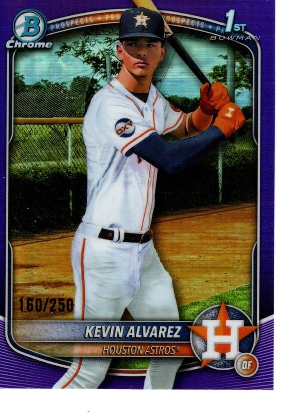 Bowman Chrome 2025 Prospects True Purple /250 #BCP-227 Kevin Alvarez, Houston Astros
