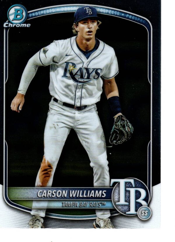 Bowman Chrome 2025 Prospects #BCP-234 Carson Williams, Tampa Bay Rays