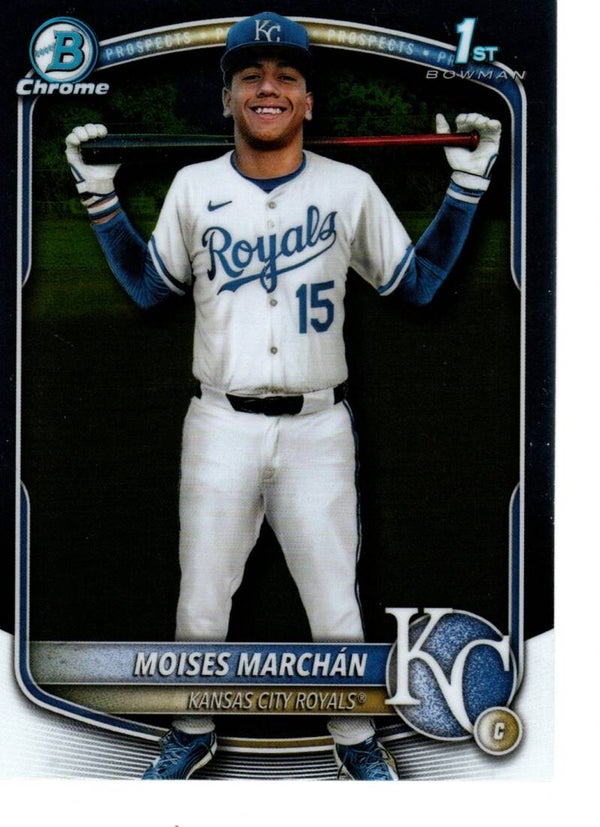 Bowman Chrome 2025 Prospects #BCP-242 Moises Marchán, Kansas City Royals