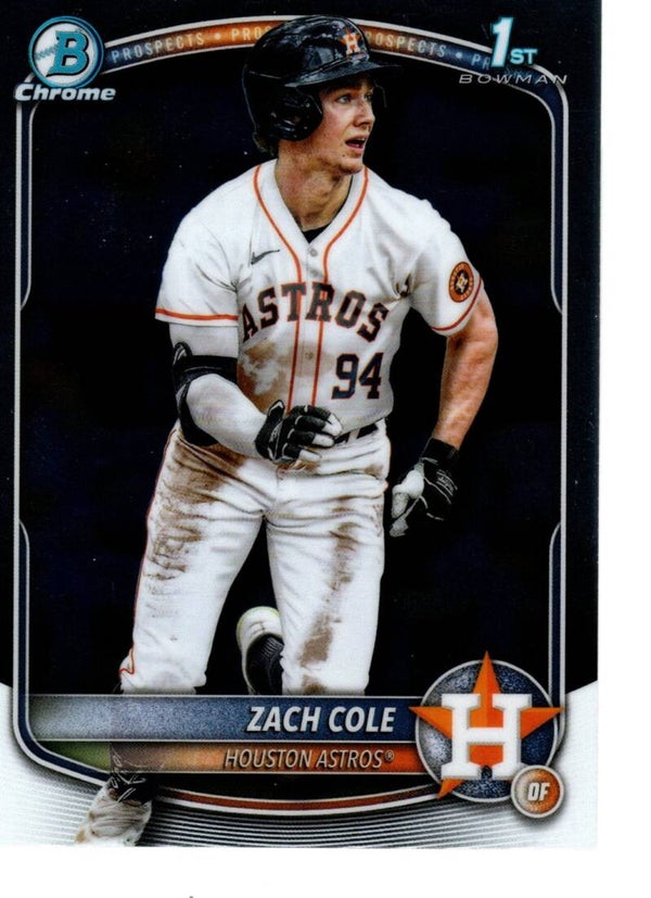 Bowman Chrome 2025 Prospects #BCP-244 Zach Cole, Houston Astros