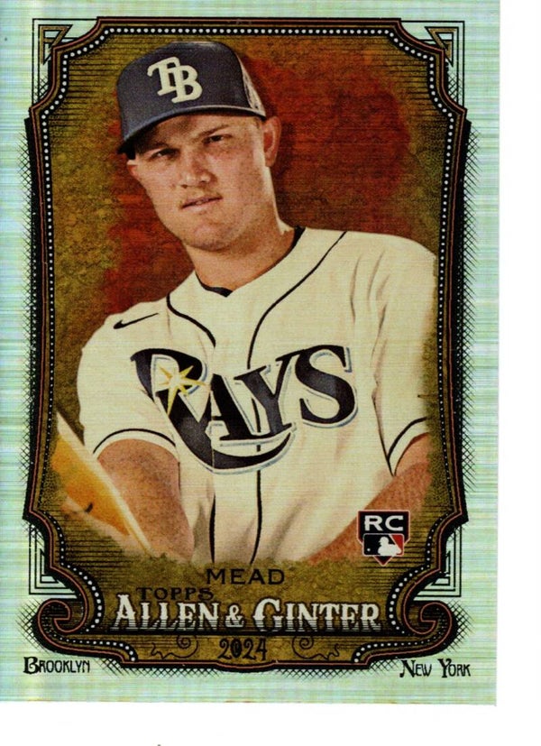 Allen & Ginter 2024 Silver Portrait #14 Curtis Mead, Tampa Bay Rays RC