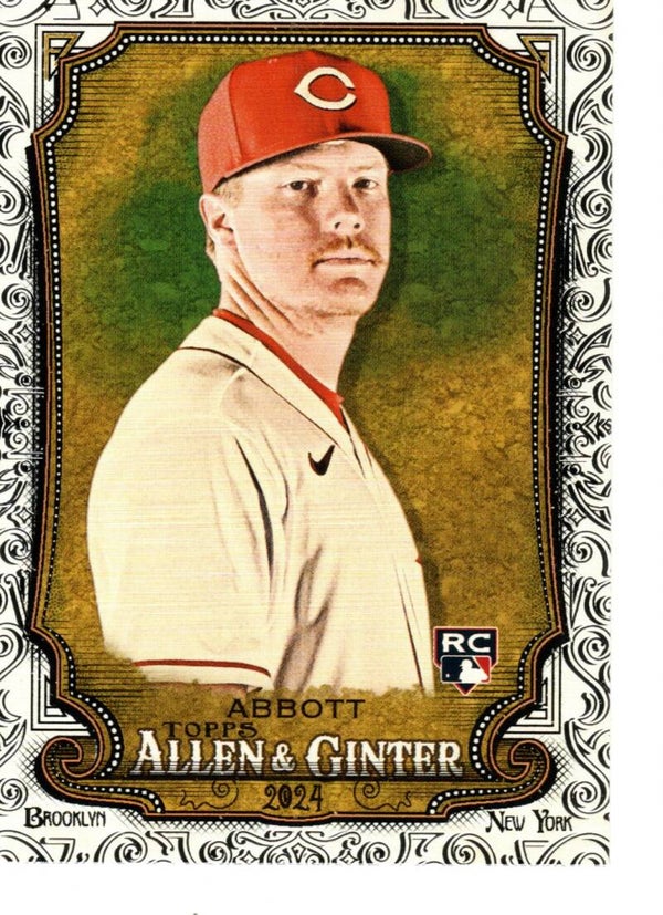 Allen & Ginter 2024 Foil Filagree #32 Andrew Abbott, Cincinnati Reds RC
