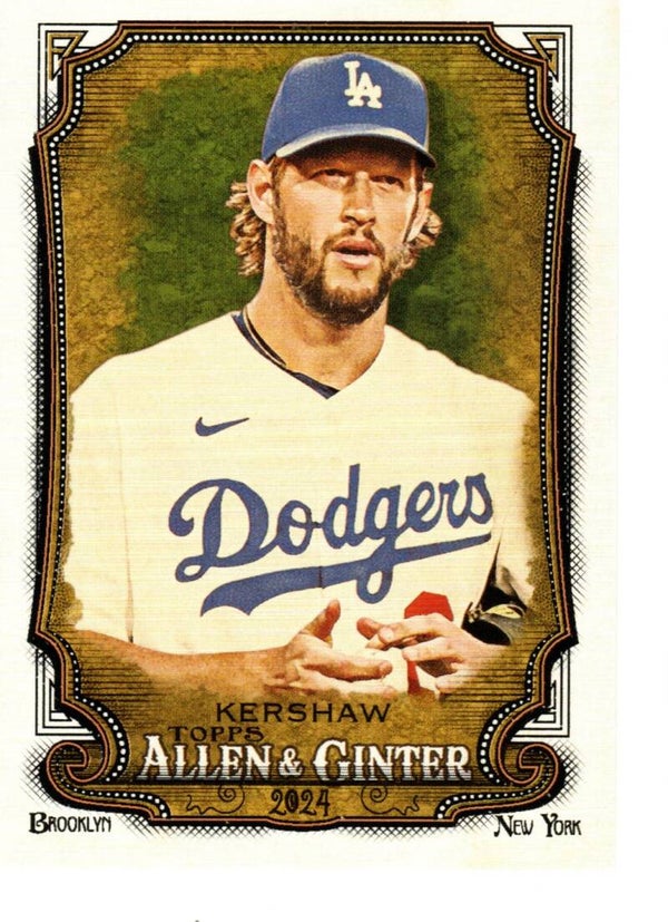 Allen & Ginter 2024 #52 Clayton Kershaw, Los Angeles Dodgers