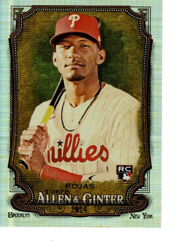 Allen & Ginter 2024 Silver Portrait #69 Johan Rojas, Philadelphia Phillies RC