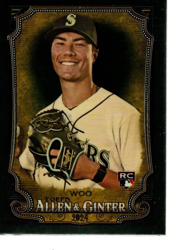 Allen & Ginter 2024 Chrome #78 Bryan Woo, Seattle Mariners RC