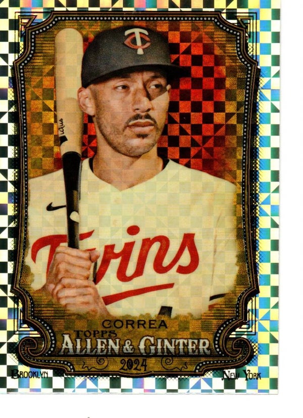 Allen & Ginter 2024 X-Fractor #90 Carlos Correa, Minnesota Twins