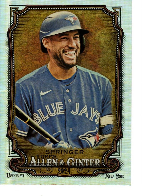 Allen & Ginter 2024 Silver Portrait #91 George Springer, Toronto Blue Jays