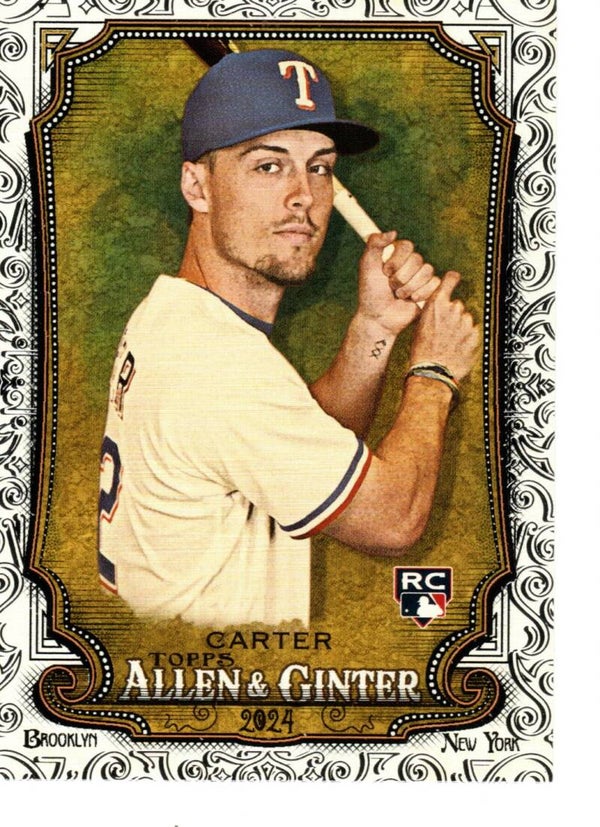 Allen & Ginter 2024 Foil Filagree #96 Evan Carter, Texas Rangers RC