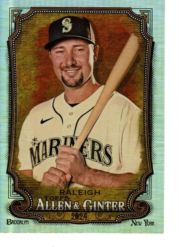 Allen & Ginter 2024 Silver Portrait #107 Cal Raleigh, Seattle Mariners