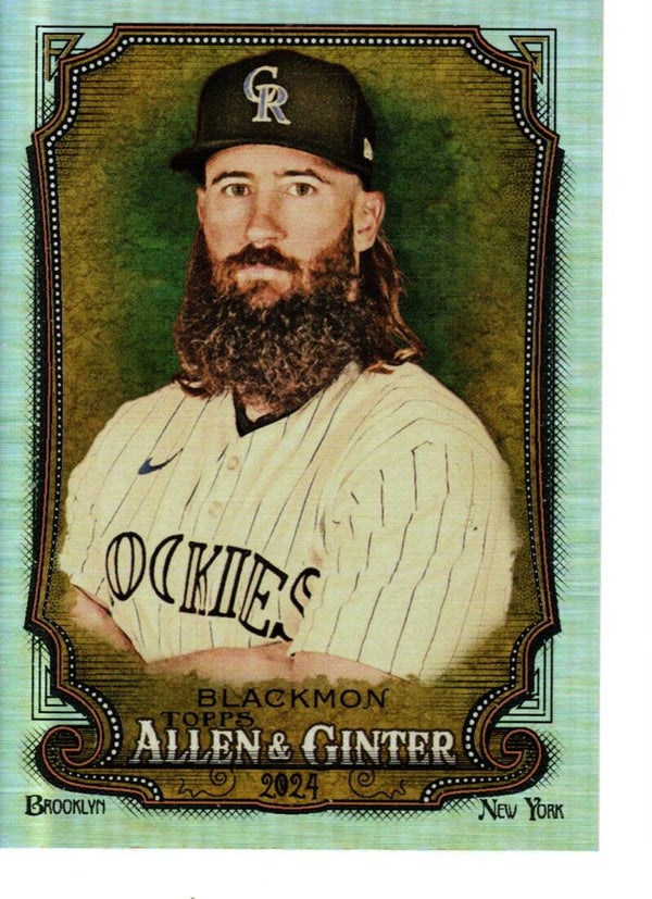 Allen & Ginter 2024 Silver Portrait #125 Charlie Blackmon, Colorado Rockies