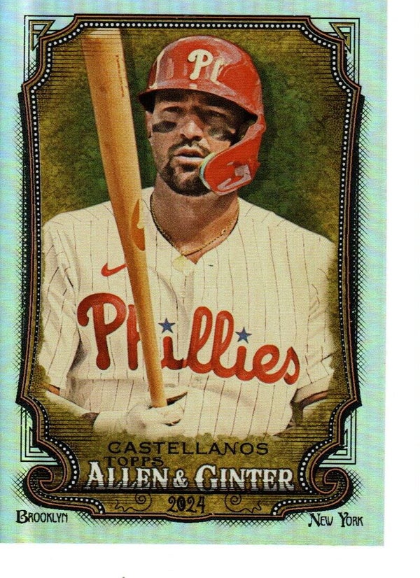 Allen & Ginter 2024 Silver Portrait #155 Nick Castellanos, Philadelphia Phillies
