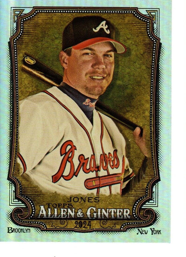 Allen & Ginter 2024 Silver Portrait #159 Chipper Jones, Atlanta Braves