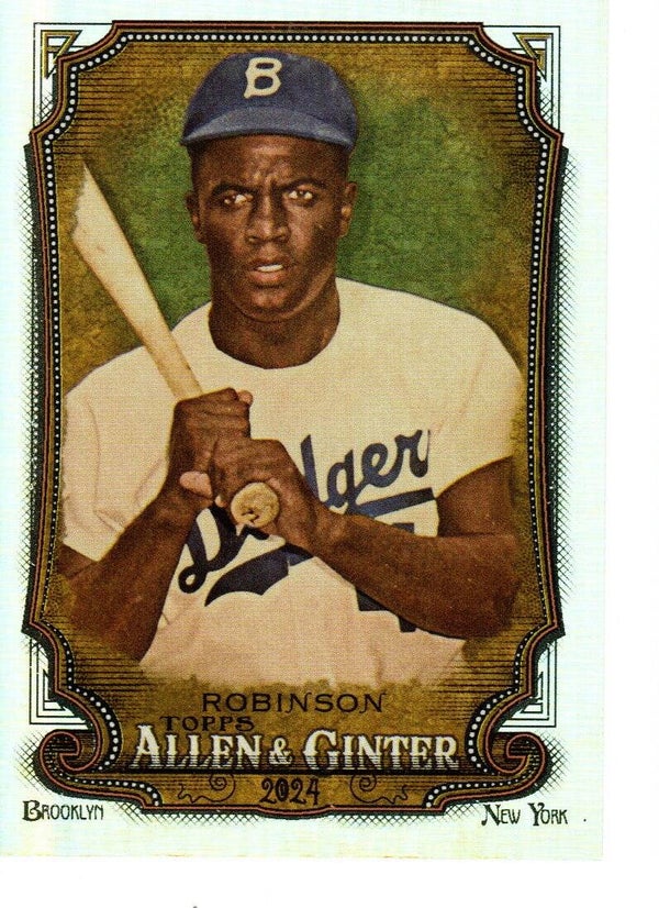 Allen & Ginter 2024 Silver Portrait #170 Jackie Robinson, Brooklyn Dodgers