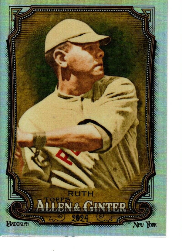 Allen & Ginter 2024 Chrome Refractor #198 Babe Ruth, Boston Red Sox