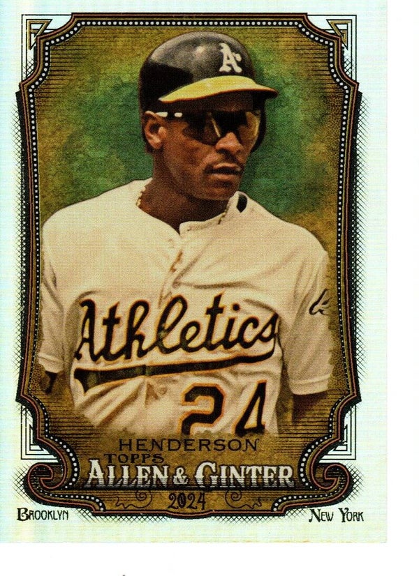 Allen & Ginter 2024 Silver Portrait #256 Rickey Henderson, Oakland Athletics
