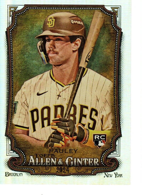 Allen & Ginter 2024 Silver Portrait #258 Graham Pauley, San Diego Padres RC